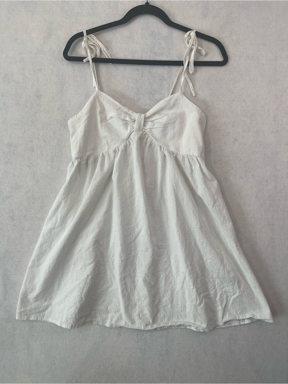 SHEIN White Babydoll Summer Mini Dress size L